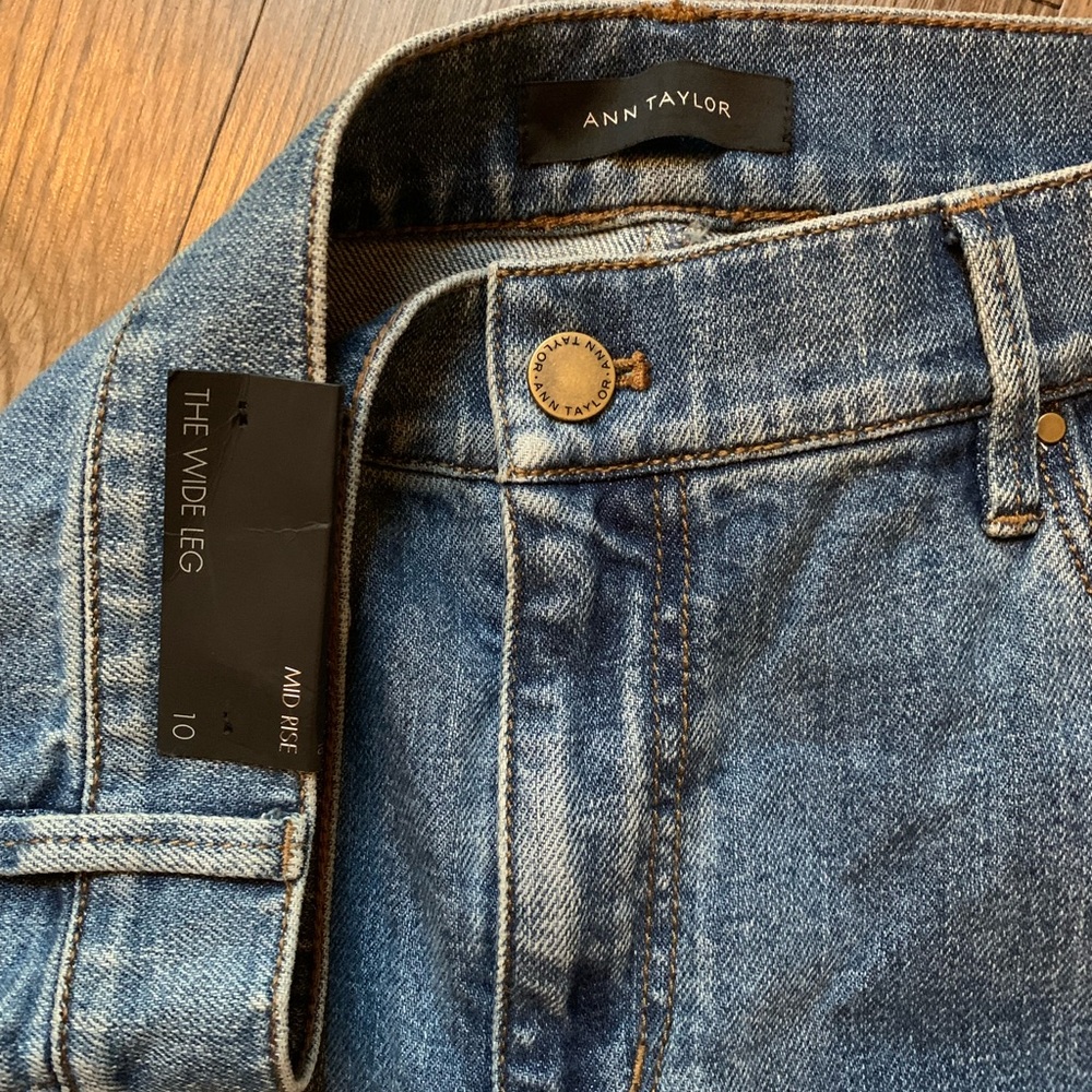 Ann Taylor Wide-Leg Denim Jeans - Picture 3 of 8